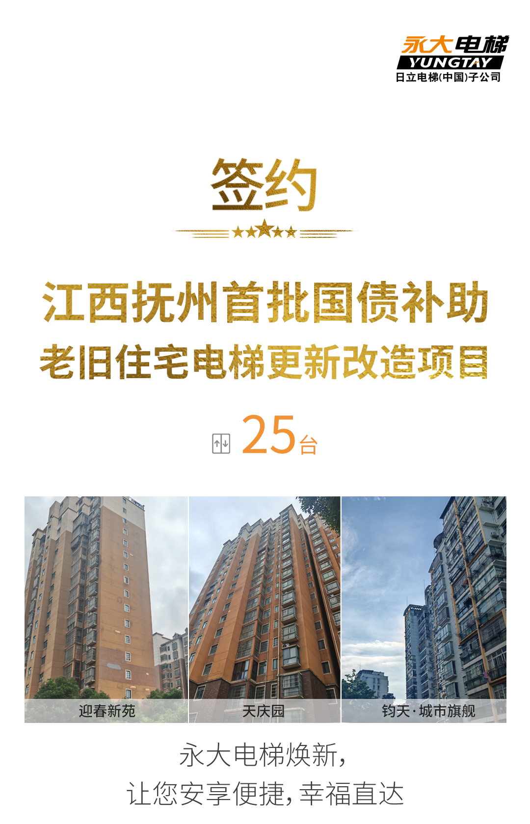 bevictor伟德官网电梯领衔江西抚州老旧社区电梯焕新工程