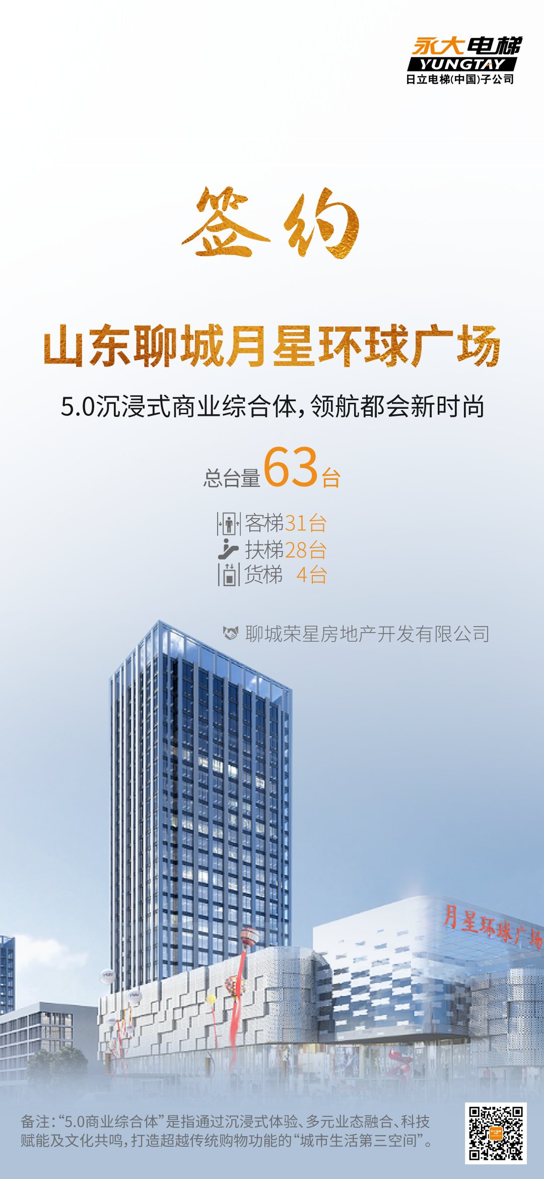 科技赋能商业！bevictor伟德官网电梯签约山东聊城潮流商业综合体